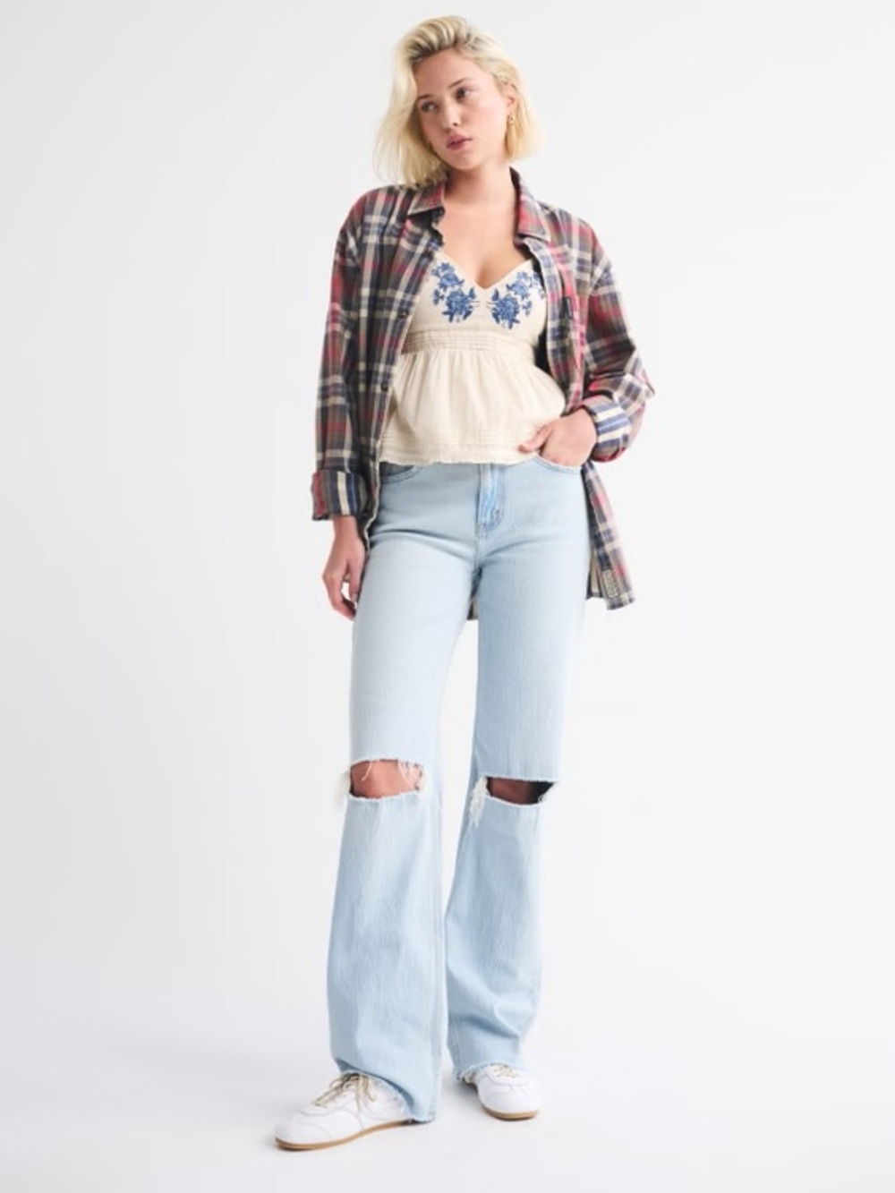 90's Straight Ultra High Rise Jeans - Curve Love - Abercrombie + Fitch - Picture 14 of 16